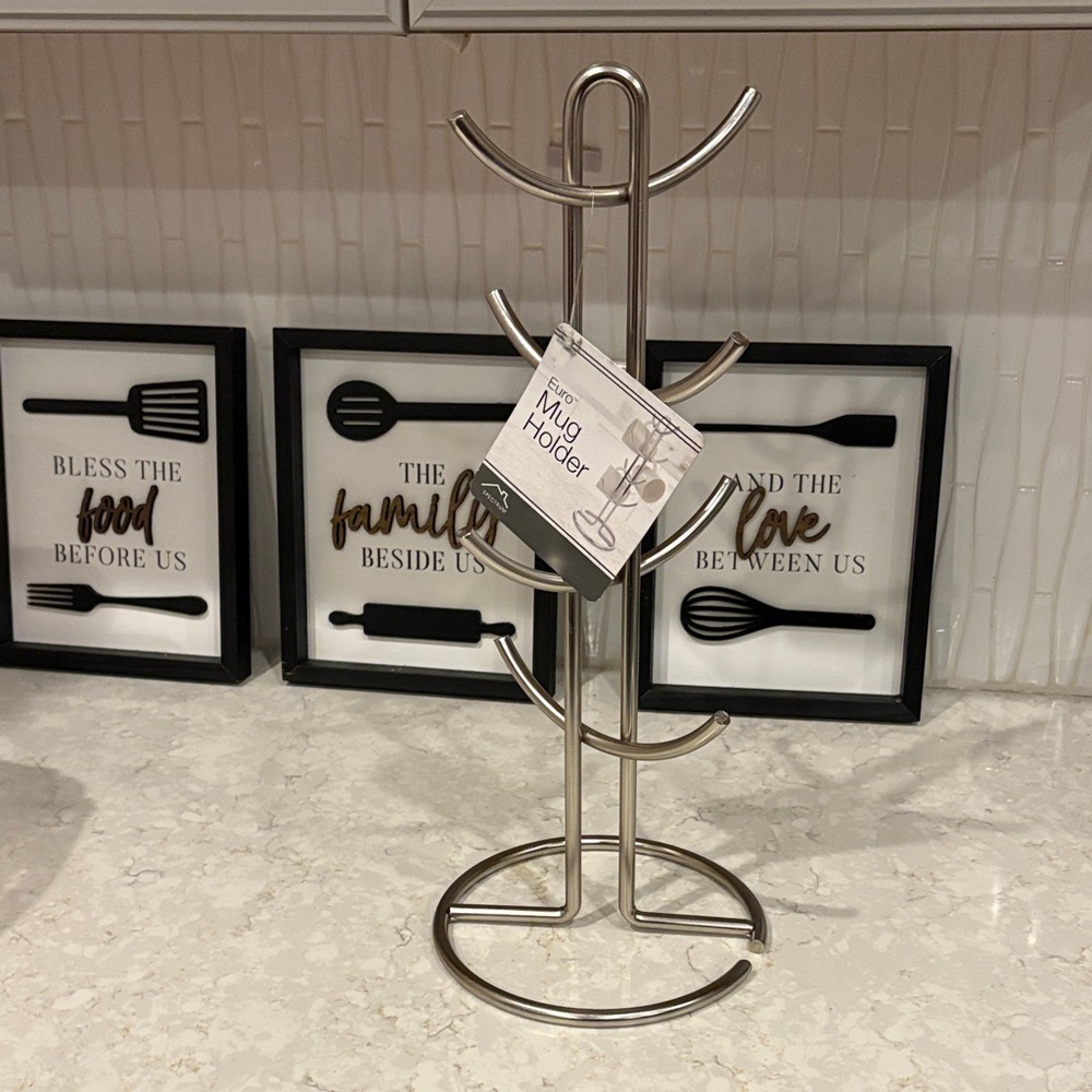 Jewelry bracelets hair ties organizer Mug Holder Tree by Sur La table new